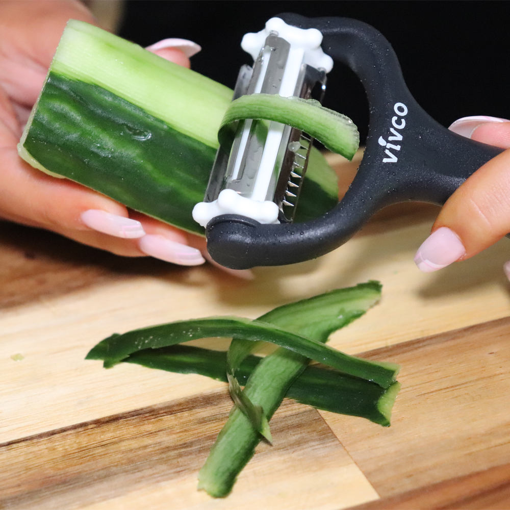 Vivco Potato Vegetable Peeler 3 in 1 Multifunction Carrot Y Shape BLACK / WHITE