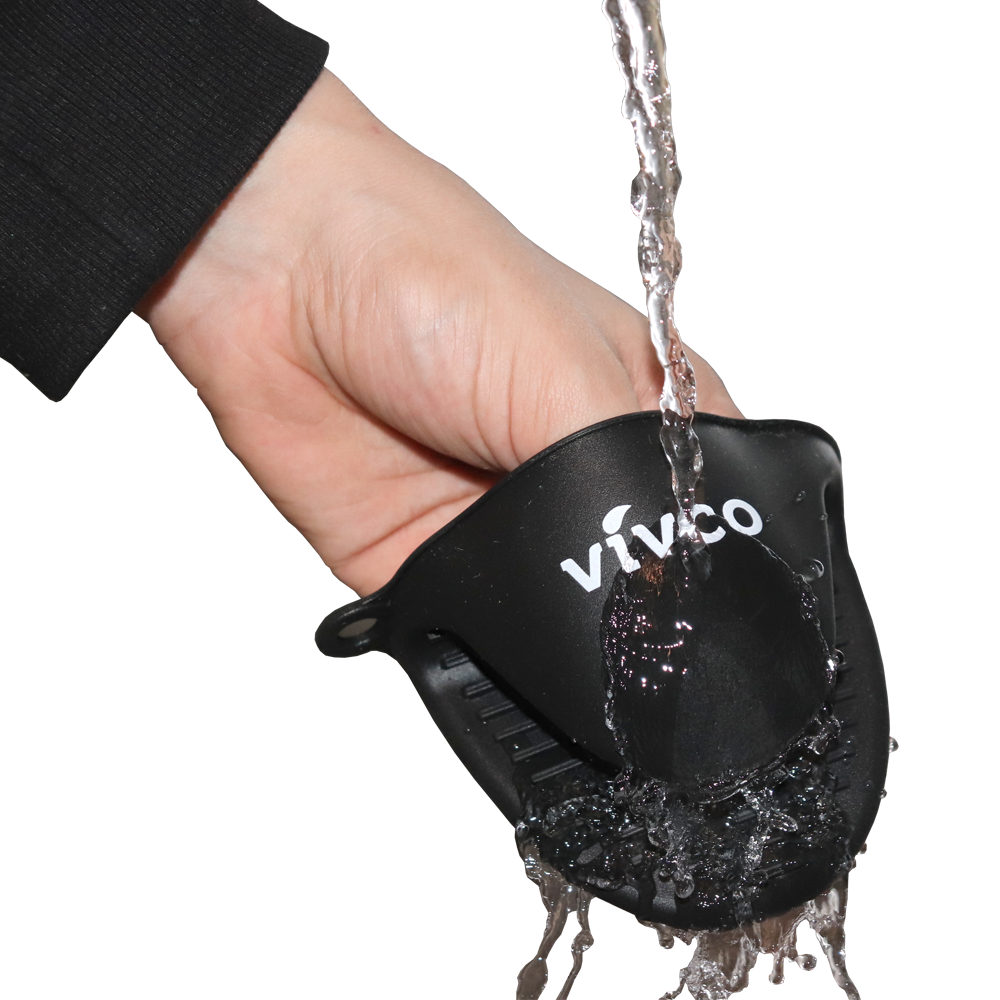 Vivco Silicon Oven Mitts 2 Piece Heat Resistant Pinch Gloves for Baking, Cooking or BBQ (Black)