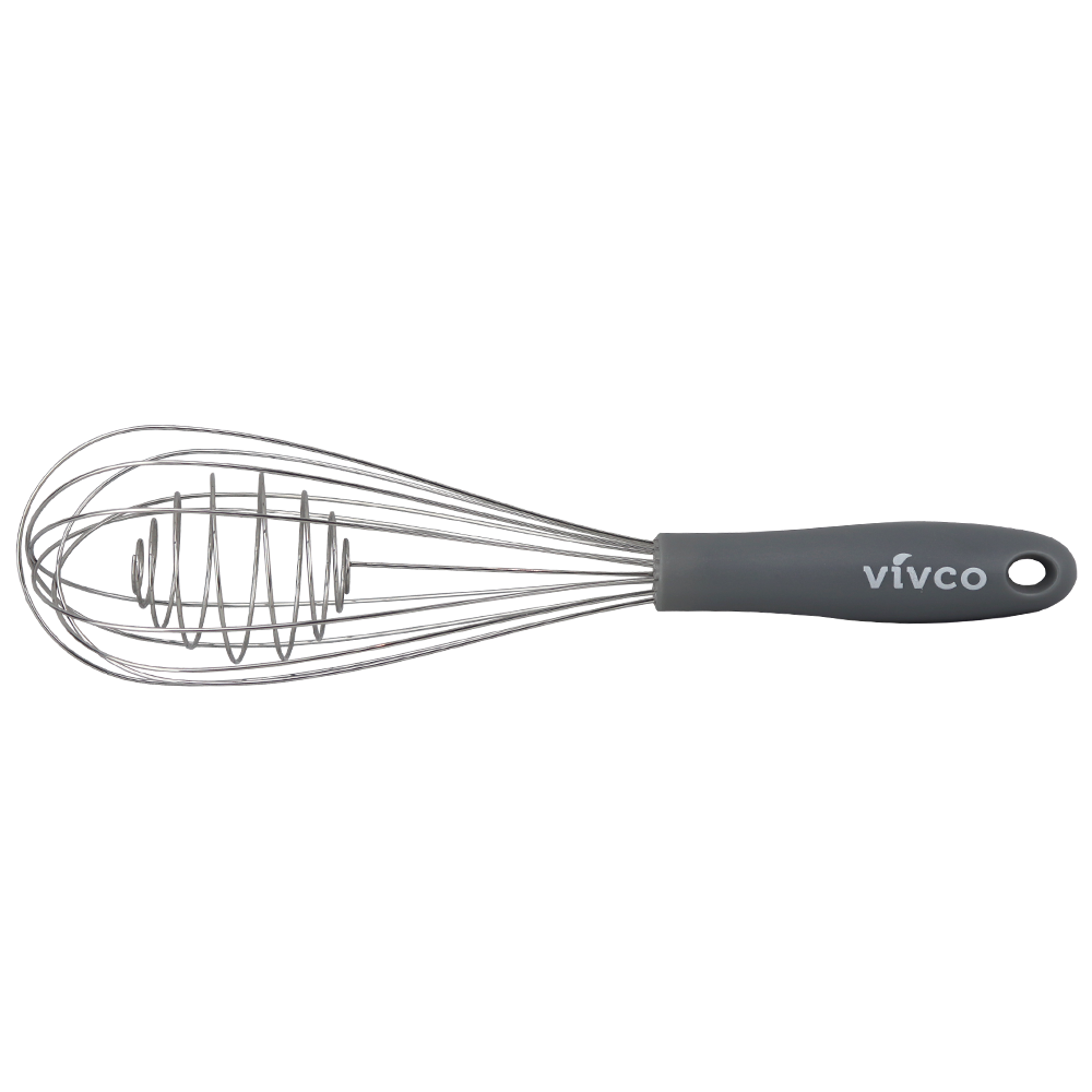 Vivco 8 Piece Utencil Silicone Set Spatula Whisk Strainer Palette Knife GREY