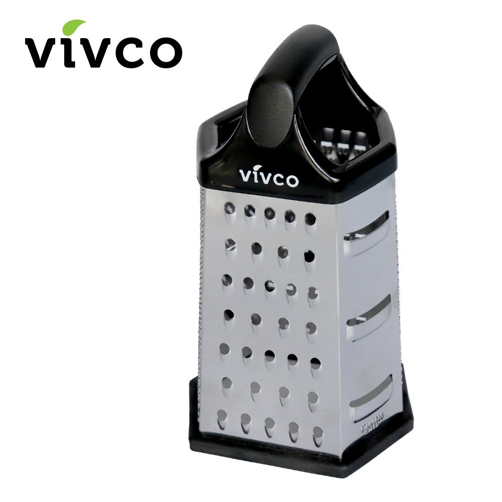 Vivco Cheese Grater 6 Sided Slicer & Zester with Measuring Container & Lid
